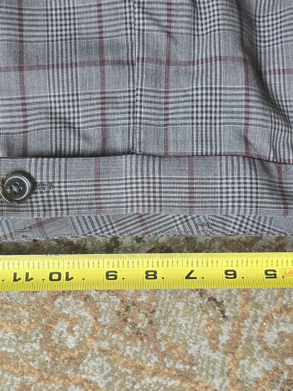 Gray Plaid Two-Piece Suit Blazer & Pants - Picture 7 of 9